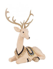 Gold Sitting Chess Reindeer 43x52H
