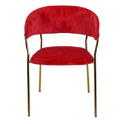 Armchair in red Brendeburg velvet
