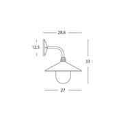 Bottom applique E27 white specter line