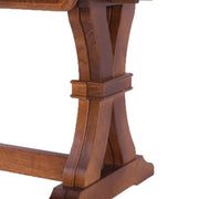 Extendable rectangular solid wood table in walnut color 85x180 - 360xh79 cm