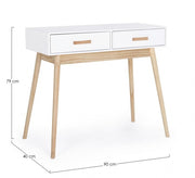 ORDINARY white console 2 drawers 79h cm