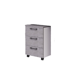 Office 3-Drawer Mobile Lockable Cabinet in Cement Color H40x58x55cm