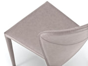Faux leather chair and light gray seat 49x56x82h cm