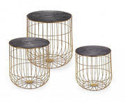 Set of 3 Coffee Tables Mariam design containers