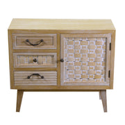 Mobile legno naturale 1 anta + 3 cassetti cm 30 x 70 x h 60