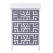 Gianna chest of drawers white gray 3 drawers cm40x29h58