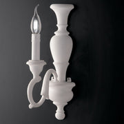 White Shabby wooden wall light one light 21x h40 cm