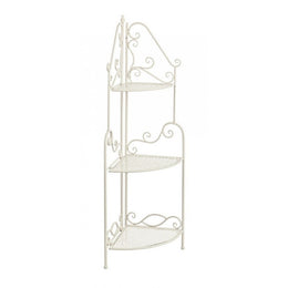 Classic corner cabinet 3 shelves Giselle cream