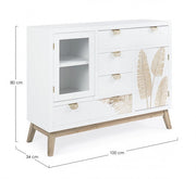 Folium sideboard 2 doors and 4 drawers cm 100x34x 80h
