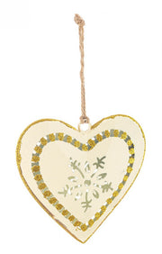 12x Flaky Heart Gold Pendant
