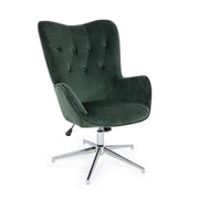 Design style green velvet armchair