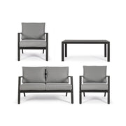 YK13 Anthracite 4-Piece Garden Lounge Set