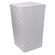 Square lined white polyester basket cm33x33h53