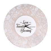 Round beige wooden clock cm ø32h5