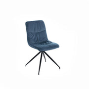 Chair in petrol green velvet effect microfiber fabric 43x38xh. 86.5 cm