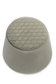 Gray metal velvet pouf cm 46.5 x 46.5 x h 33
