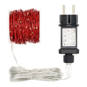 500 MicroLED chain Coil 25m red metal cable