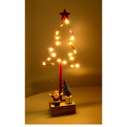 LED metal tree with red Santa Claus cm7x15h39
