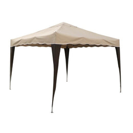 Beige portable folding garden gazebo 3 x 3 mt