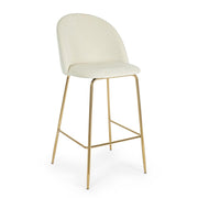 2x Bar stool carry white velvet atmosphere style