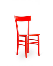 2x STS peach Brera lacquered wooden chair