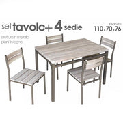 Glass top table set with 4 kitchen living room chairs