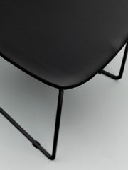 Faux leather chair and black seat 47,5x45,5x89h cm