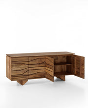 Ethnic sideboard in brown mango wood 177 x 45 x h 75 cm