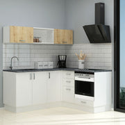 White Reversible Corner Kitchen 180x160 cm