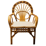 Rattan sole armchair with cushion cm 62 x 65 x h44 - 62-90