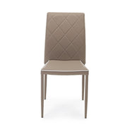 Modern dove gray leatherette chair
