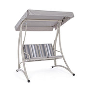 Two-seater steel rocking chair Ivory GRELY 145x120x h185 cm