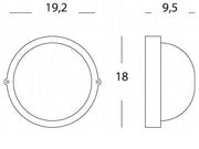 Small E27 black round industrial line ceiling