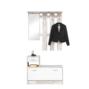 Vintage white hallway wardrobe 100x25xh.180 cm