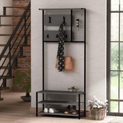 Nomad anthracite metal entrance shelf