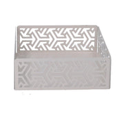 Arrows white square metal napkin holder cm16,5x16,5x5,5