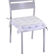 White venice brocade cushion cm40x40h4