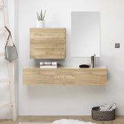 Entrance furniture with blond elm colored mirror