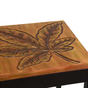 Leaf design coffee table ca-9737 cm. 51 x 51 h 61