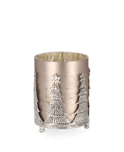 6x Champagne Parky Votive Candle H14