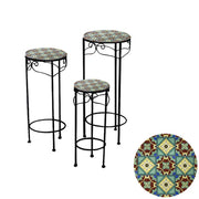 Messina metal mosaic column