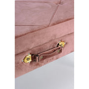 Velvet bench with container Polina Antique Pink 80x34x h42 cm
