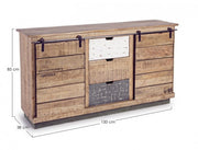 Tudor 2-door 3-drawer sideboard in melamine wood