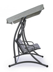 Two-seater steel rocking chair Anthracite GRELY 145x120x h185 cm