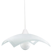 40x40 suspension with white frame and plate glass, 1xE27.