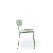 Polypropylene chair with green seat