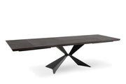 Extendable table with heat-treated oak veneered top 200/300x100x76h cm