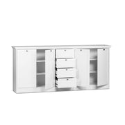 Mobile sideboard 4 doors 4 drawers white color 200x40xh.90 cm