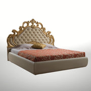 Classic cream baroque bed with Aleksandra container