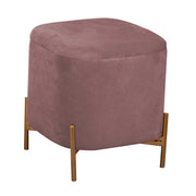 Antique pink velvet puff cm38x38h45